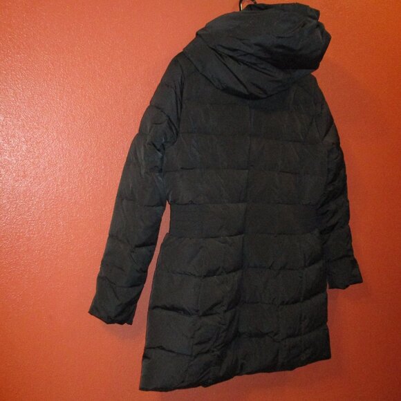 Cole Haan Signature Woman Large Black Full Zip Feather Down Hooded Jacket - Picture 7 of 10